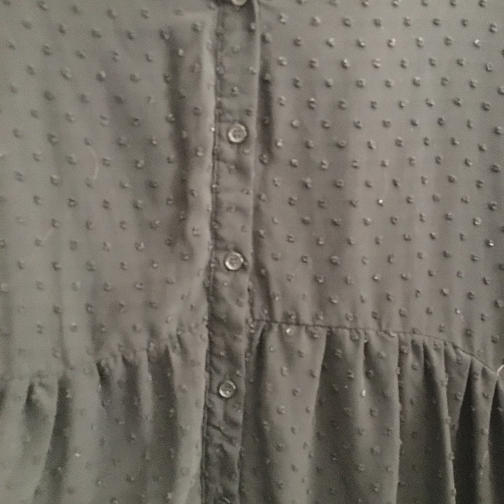 Misguided Size 20 Black Button Front Puff Sleeve … - image 1